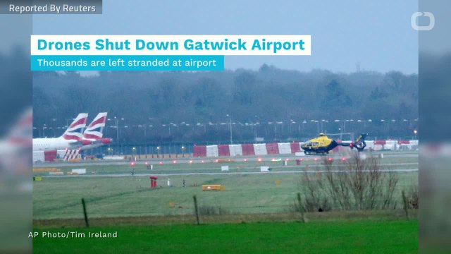 Drones Ground Flights At London Gatwick
