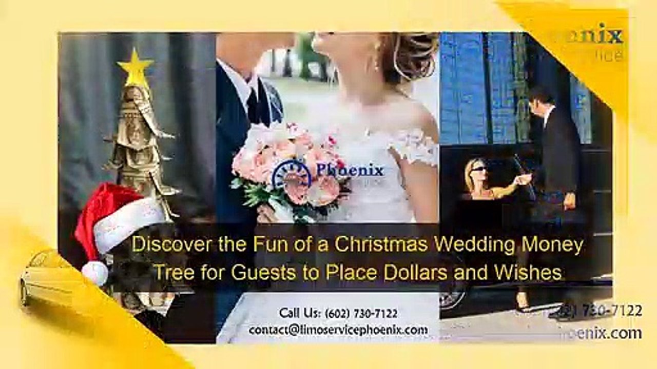 Discover the Fun of a Christmas Wedding Money Tree for Guests to Place Dollars and Wishes