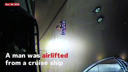 Sick Cruise Ship Passenger Airlifted To Hospital In Dramatic Sea Rescue