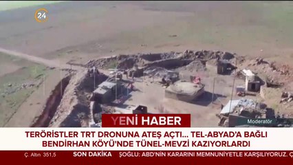 Teröristler TRT dronuna ateş açtı