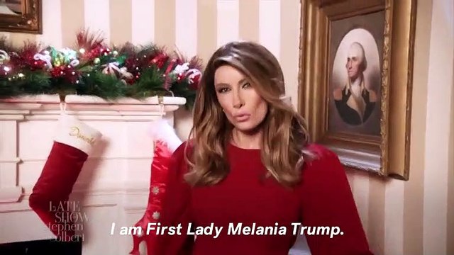 'I Really Don't Care, Do Yule?' Stephen Colbert Welcomes Fake Melania Trump to 'The Late Show'