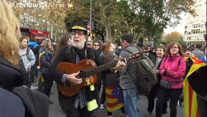 Tüntetés Barcelonában