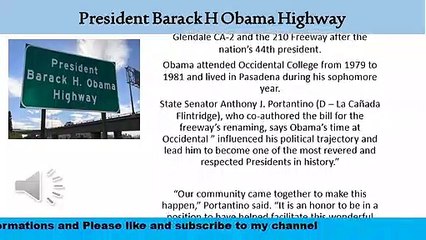 President Barack H Obama Highway