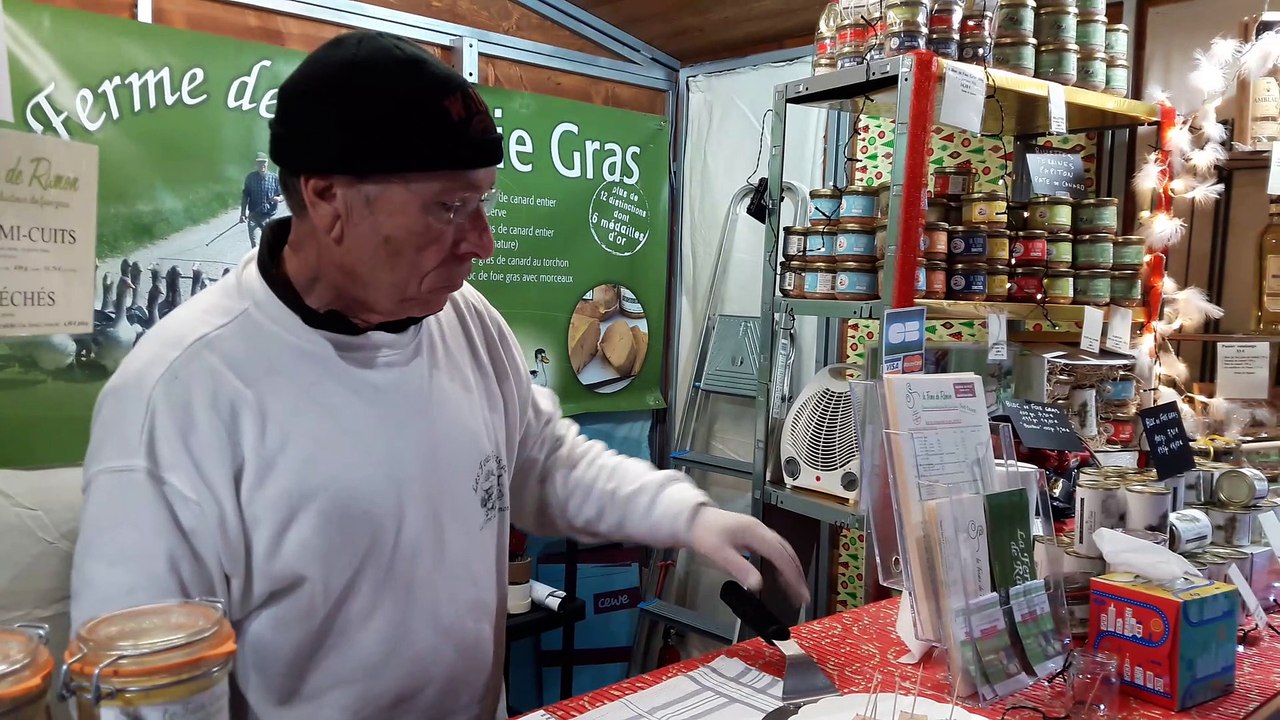 Marché de Noël de Thann : foie gras du sud-ouest