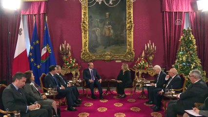 Dışişleri Bakanı Çavuşoğlu, Malta Cumhurbaşkanı Preca ile görüştü - VALETTA
