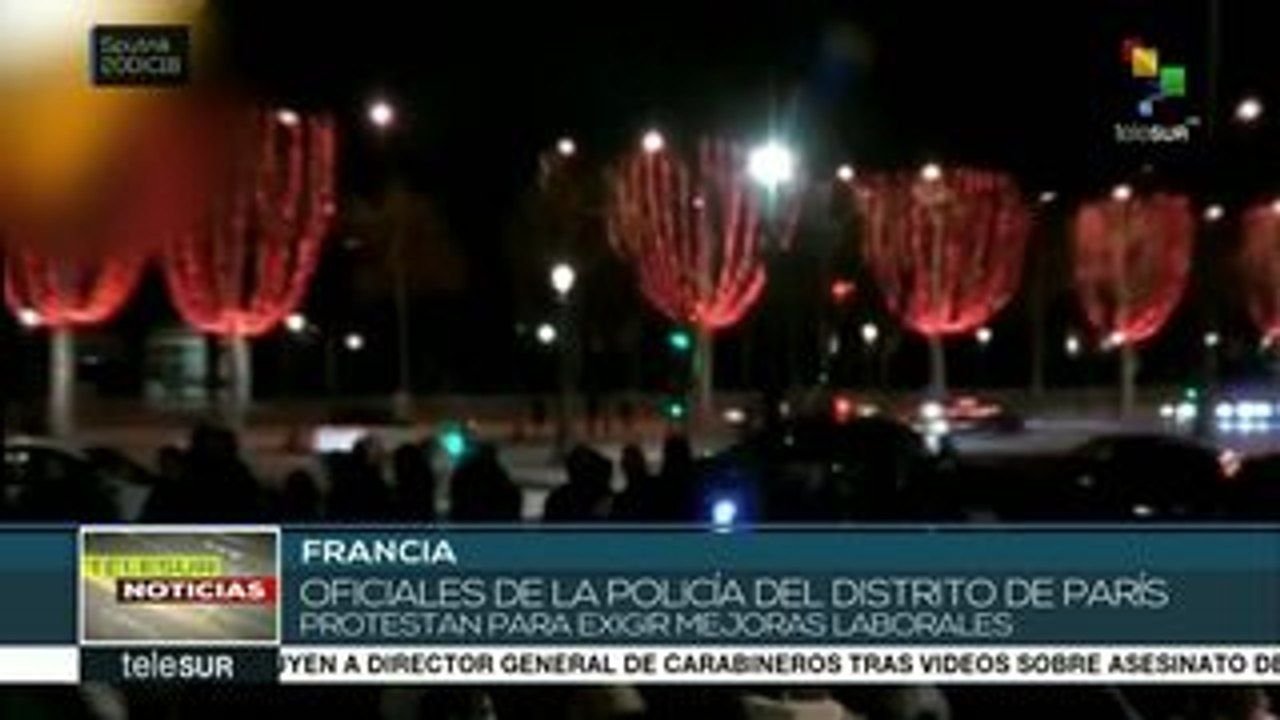 Francia: policías protestan en París para exigir mejoras laborales