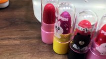 MIXING LIP BALM AND LIPSTICK INTO CLEAR SLIME!! SLIMESMOOTHIE! SATISFYING SLIME VIDEO !