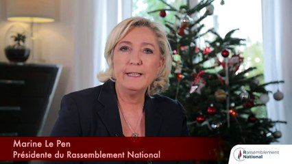 Marine Le Pen souhaite à tous les Français un Joyeux Noël