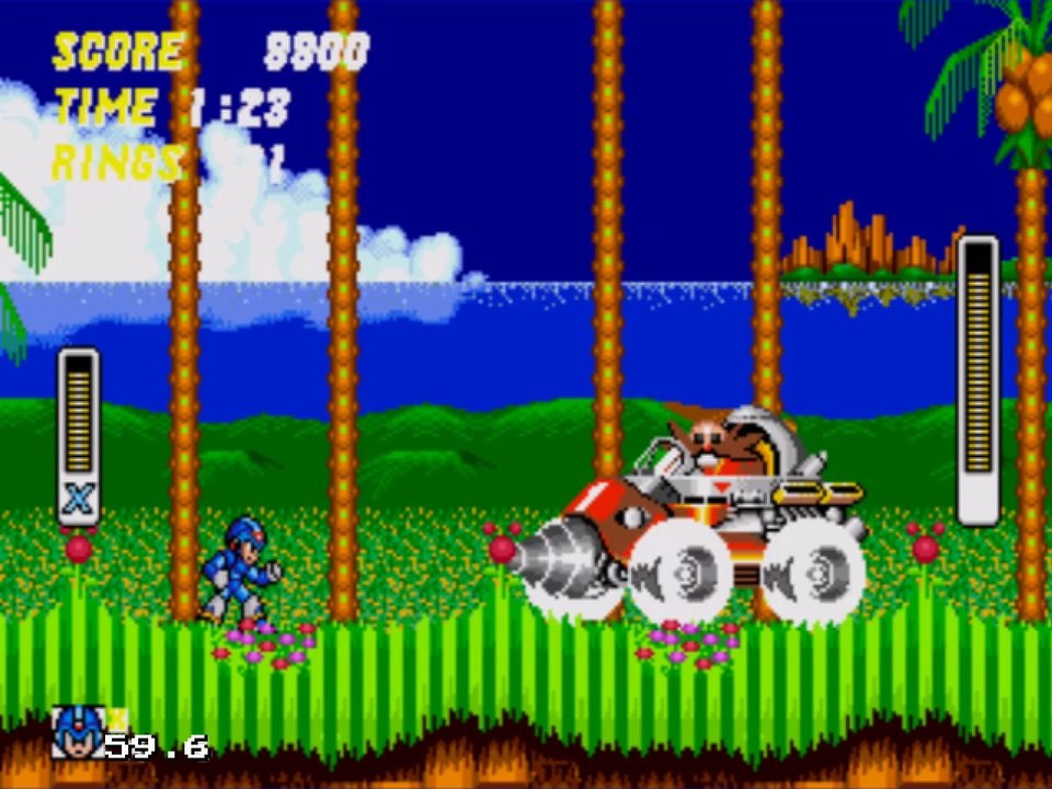 Testing Out Megaman X in Sonic 2