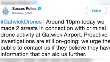 英 경찰 "개트윅 공항 마비 부른 '드론' 용의자 체포" / YTN