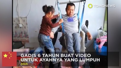 Download Video: Anak berbakti: gadis 6 tahun rawat ayahnya yang lumpuh - TomoNews