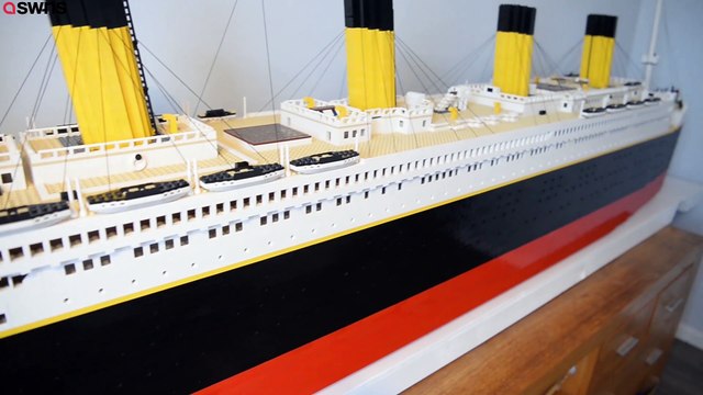 Man creates incredible replica of the Titanic with 40,000 lego bricks