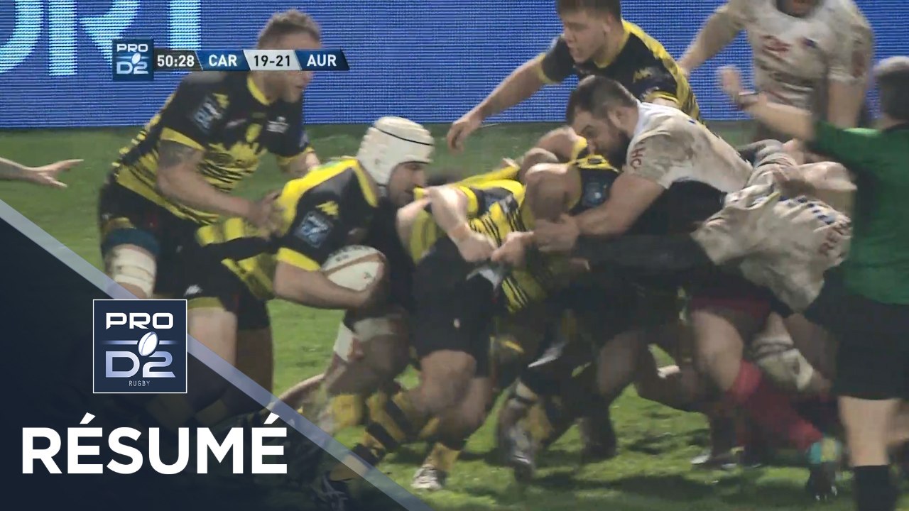 PRO D2 - Résumé Carcassonne-Aurillac: 39-35 - J16 - Saison 2018/2019