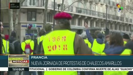 Francia: más de 60 detenidos en protestas de los "chalecos amarillos"