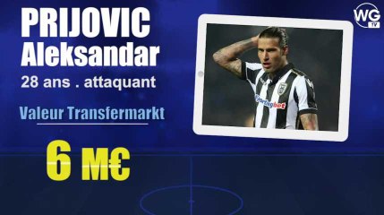 Le buteur Aleksandar Prijovic suivi par les Girondins