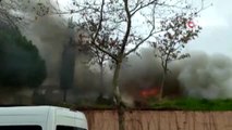 Silivri Stadının Park Alanında Bulunan Su Tankeri Alev Alev Yandı