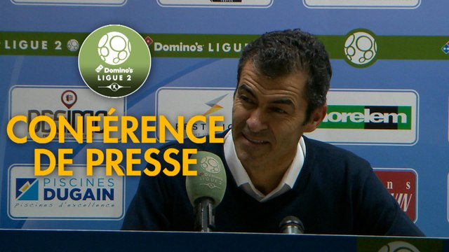 Conférence de presse ESTAC Troyes - Clermont Foot (0-1) : Rui ALMEIDA (ESTAC) - Pascal GASTIEN (CF63) - 2018/2019