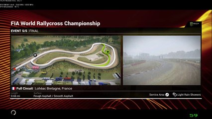 DiRT 4 Fly Cam FIA World RallyX Champs Ev5 Finals Loheac Bretagne France