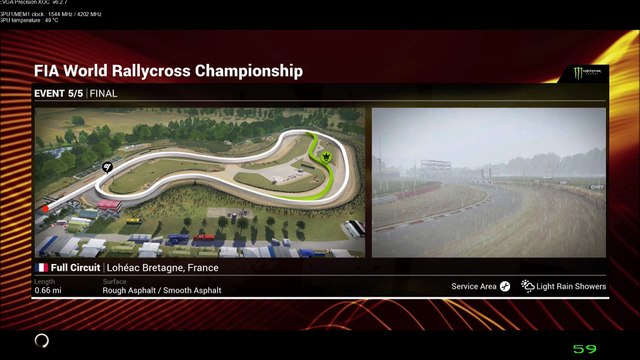 DiRT 4 Fly Cam FIA World RallyX Champs Ev5 Finals Loheac Bretagne France
