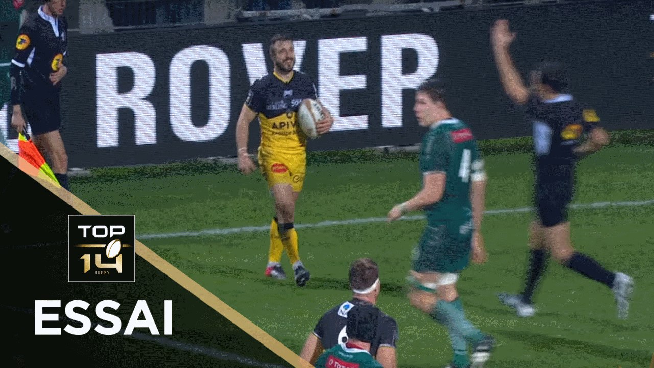 TOP 14 - Essai Marc ANDREU (SR) - Pau - La Rochelle - J12 - Saison 2018/2019