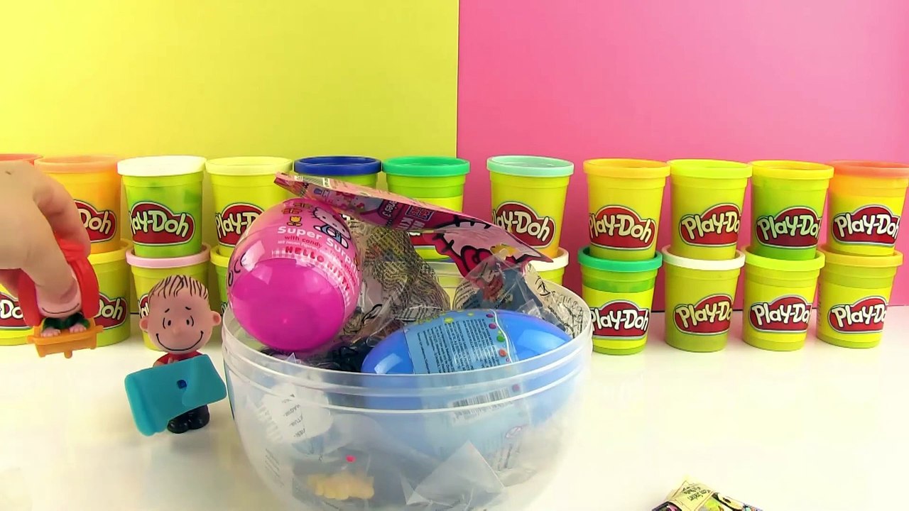 Snoopy Oyun Hamuru DEV Sürpriz Yumurta Açma Minişler Hello Kitty Oyuncakları