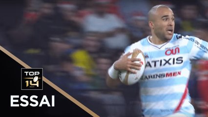 TOP 14 - Essai Simon ZEBO (R92) - Racing 92 - Perpignan - J12 - Saison 2018/2019