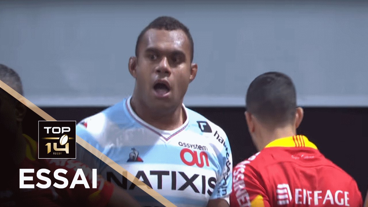 TOP 14 - Essai Leone NAKARAWA 2 (R92) - Racing 92 - Perpignan - J12 - Saison 2018/2019