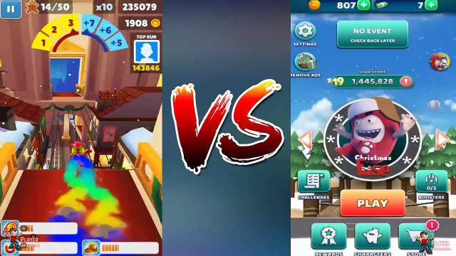 Christmas Fuse Vs Tricky Heart Outfit - Oddbods Turbo Run Vs Subway Surfers London Christmas 2018