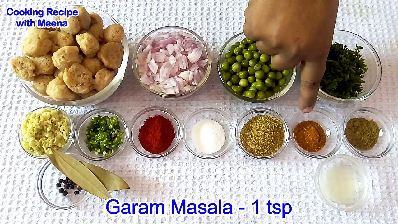 Soya Keema Matar - सोया कीमा मटर - Veg Soya Kheema Matar Restaurant Style