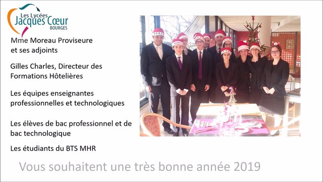 Vœux 2019 Hôtellerie Lycée Jacques Cœur Bourges