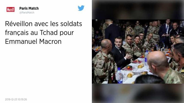 Macron, Drucker et foie gras pour le Noël des soldats français au Tchad