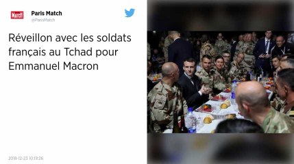 Macron, Drucker et foie gras pour le Noël des soldats français au Tchad