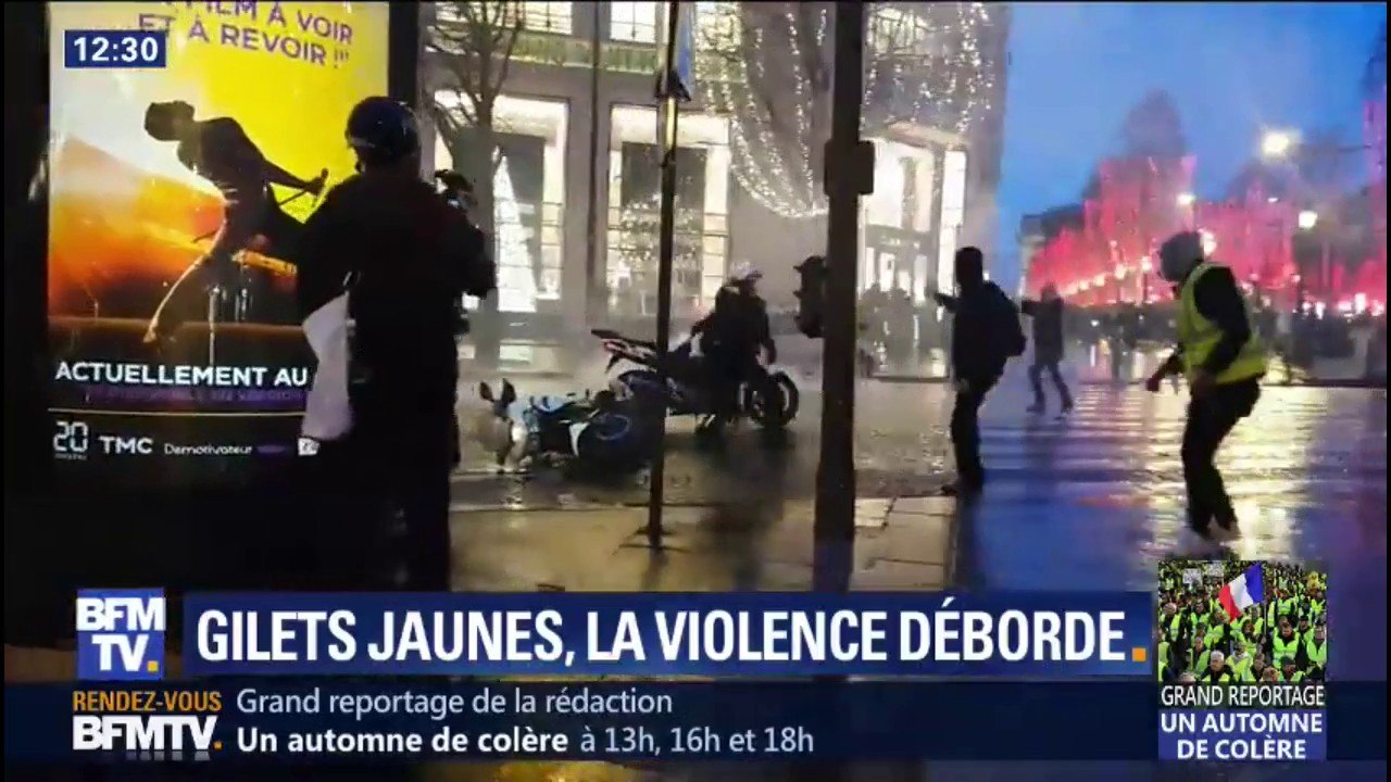 Gilets jaunes: violences et gestes xénophobes en marge de la mobilisation ce week-end