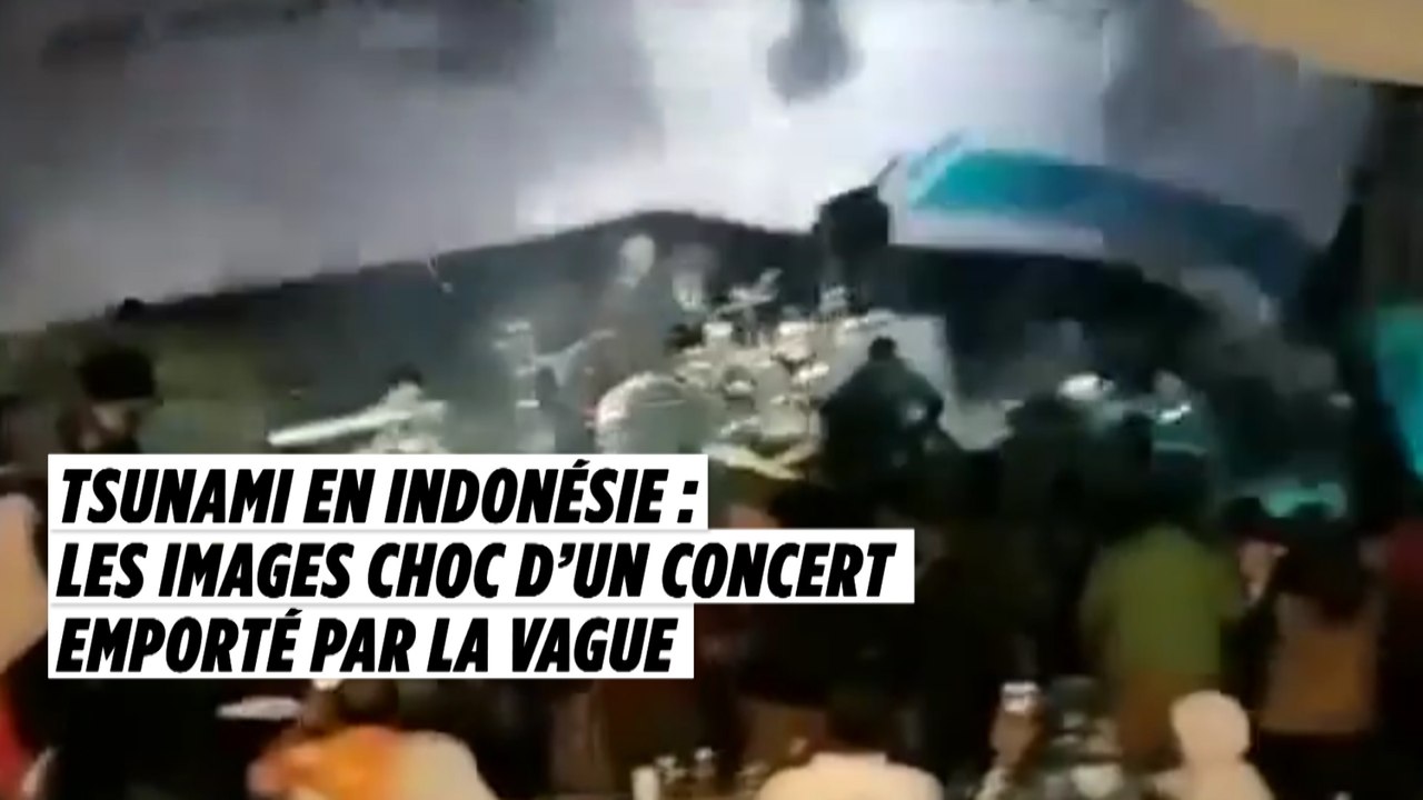 Tsunami en Indonésie : les images choc d’un concert emporté par la vague