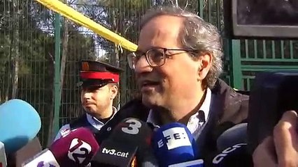 Torra apela ahora a "la paz y la no violencia" tras visitar a Forcadell en prisión