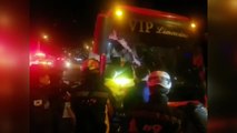 관광버스-승용차 교통사고...2명 부상·5명 구조 / YTN
