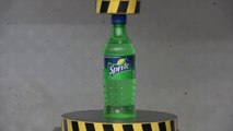 EXPERIMENT HYDRAULIC PRESS 100 TON vs SPRITE