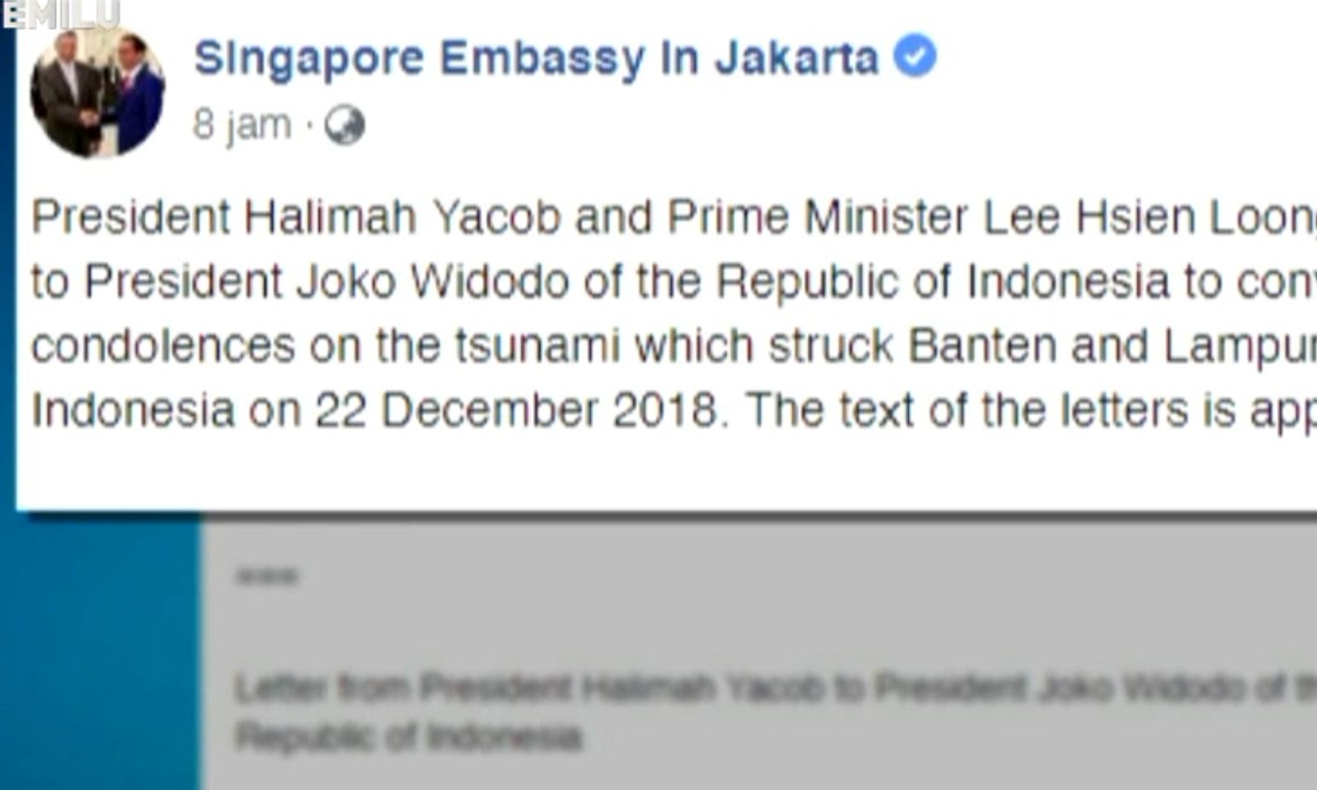 Tokoh Dunia Turut Bersimpati Atas Bencana Tsunami di Indonesia