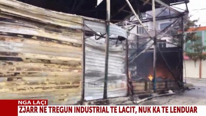 Download Video: Report TV - Zjarri te tregu në Laç, lidhje direkte nga vendi i ngjarjes