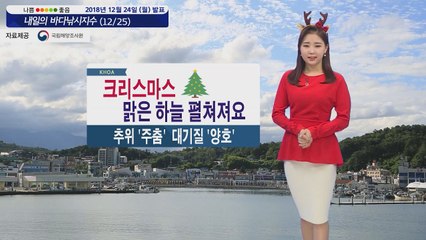 [내일의 바다낚시지수] 12월25일 추위 한결 누그러지고 전 해역 출조 가능한 바다 상황  / YTN