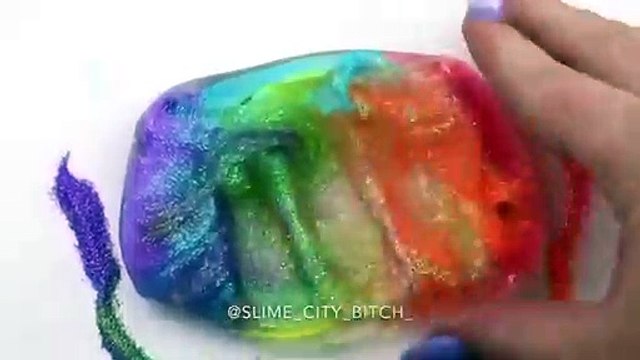 Mixing Random Glitter Into Clear Slime | Most Satisfying CLEAR Slime ASMR Compilation 2018