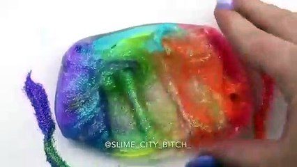 Mixing Random Glitter Into Clear Slime | Most Satisfying CLEAR Slime ASMR Compilation 2018