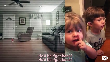 Kids catch Elf on Shelf leaving house