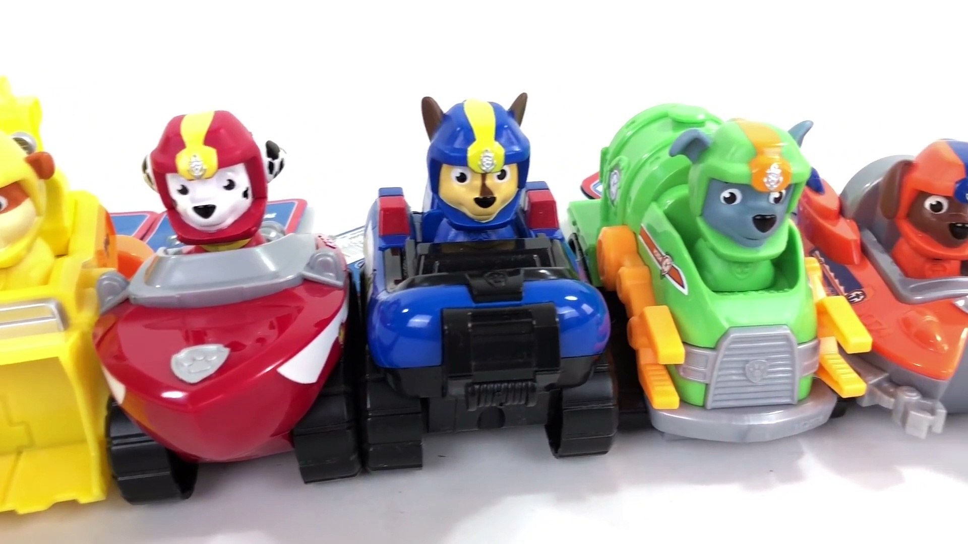 PAW Patrol SEA PATROL RACERS Complete Chase Marshall Rubble Rocky Zuma Skye  || Keith's Toy Box - video dailymotion