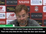 I always keep the door open - Klopp on January transfer window