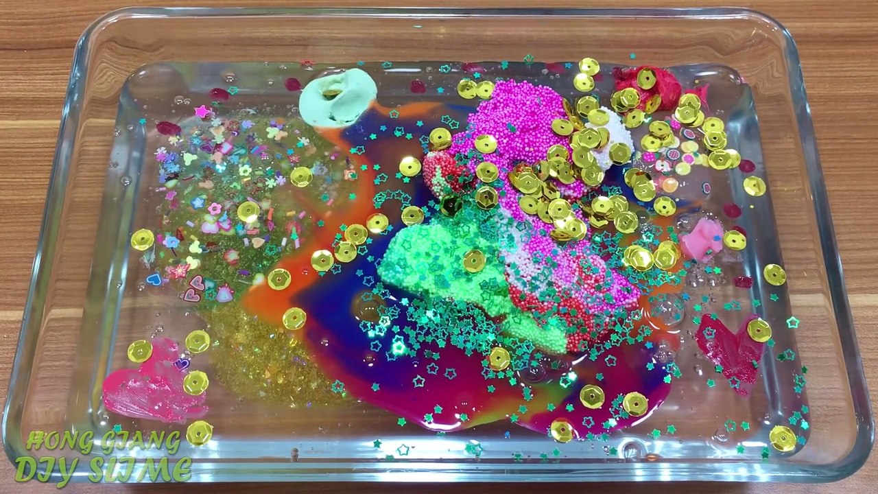 MIXING RANDOM THINGS INTO CLEAR SLIME!!! RELAXING SLIME!! SATISFYING SLIME VIDEO