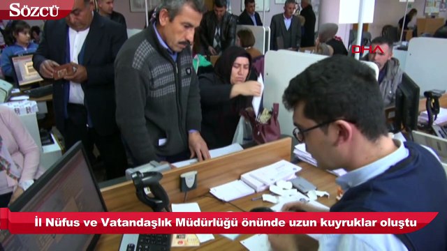 Söylentiyi duyan Nüfus Müdürlüğüne koşuyor