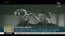 EE.UU.: 89 aniversario de natalicio de músico de jazz Chet Baker