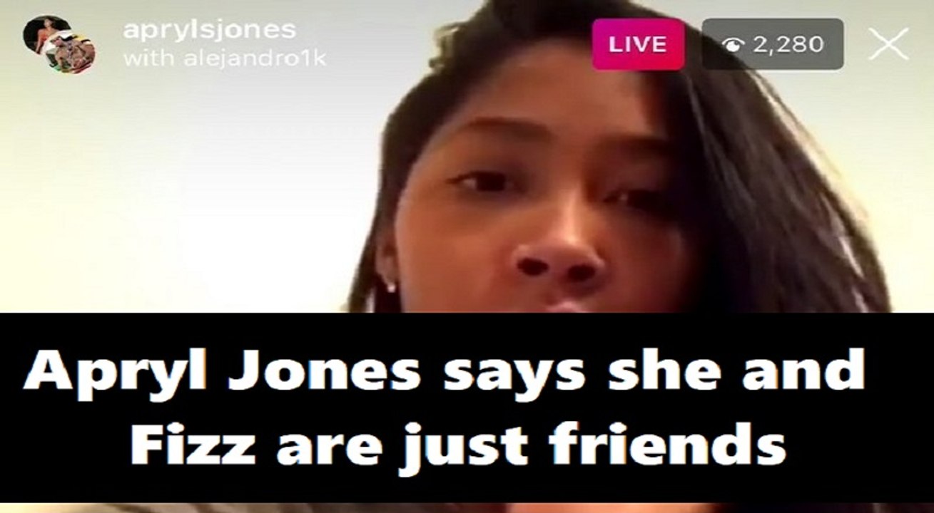 Apryl Jones speaks on the Lil Fizz rumors, saying they are close, but not dating, met through Omarion, and remained close, AS FRIENDS, after the breakup #LHHH