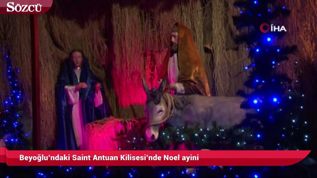 Beyoğlu’ndaki Saint Antuan Kilisesi’nde Noel ayini